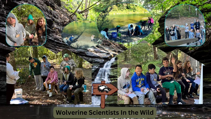 6 Pictures of our 6th graders & ODS staff at Outdoor School
