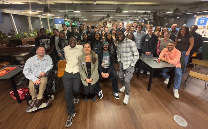 Attendees at the SJA special event at Sports Interactive HQ