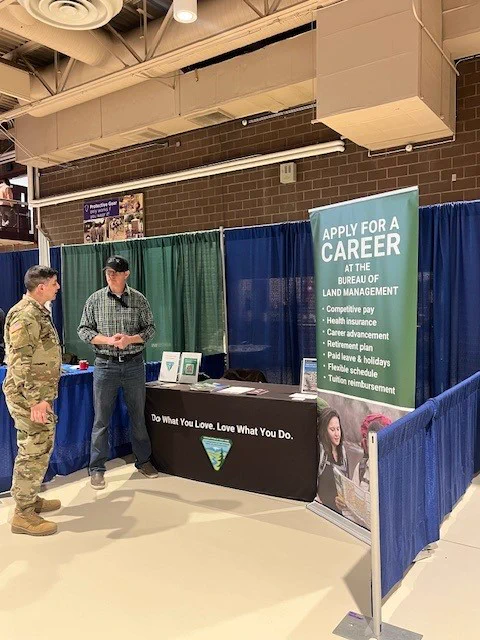 The BLM at a job fair. 