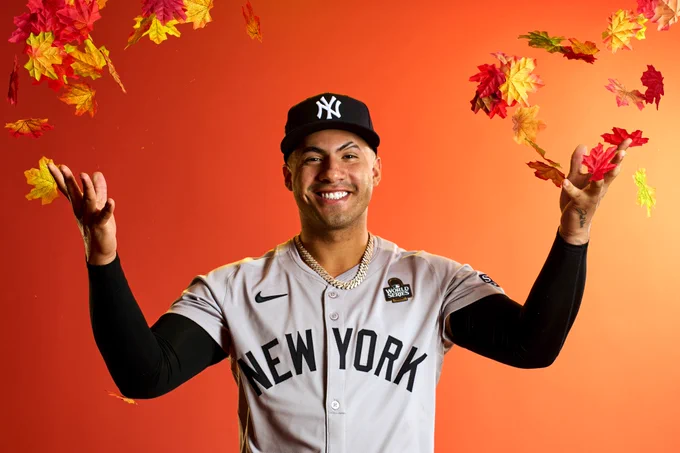 Gleyber Torres on World Series Media Day. 