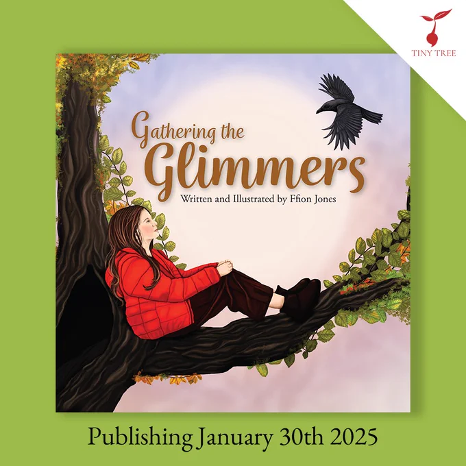 Cover of Gathering The Glimmers displayed on a green background.