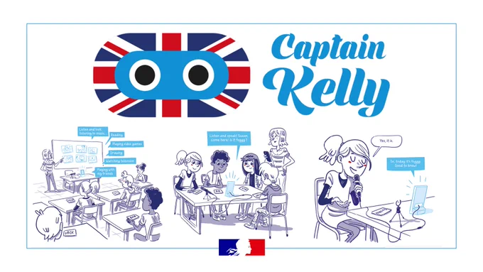Captain Kelly, un assistant vocal pour l’apprentissage de l’anglais à l’école élémentaire.