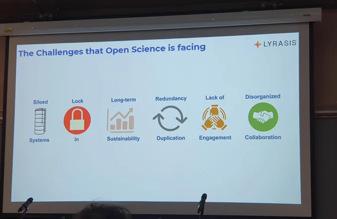 Konferencja „ReInforce! Strengthening the policy of openness in science at the University of Warsaw”, ekran, slajd, Lyrasis
