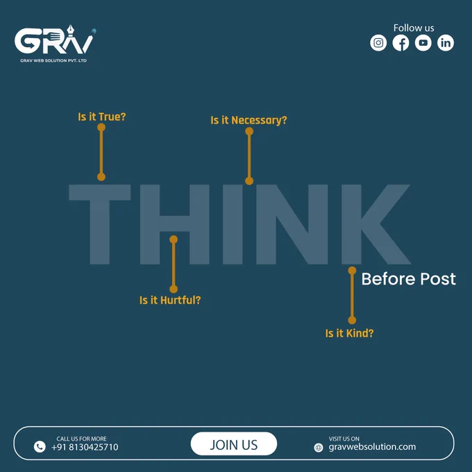 Let's make social media a kinder place.



𝐅𝐎𝐑 𝐌𝐎𝐑𝐄👇
📞 𝟗𝟏 𝟖𝟏𝟑𝟎𝟒𝟐𝟓𝟕𝟏𝟎, 𝟖𝟖𝟎𝟎𝟖𝟕𝟑𝟎𝟓𝟔

www.gravwebsolution.com

 
#socialmedia #digitalmarketing #mindfulness #positivity #kindness #thinkbeforeyoupost #onlinesafety #digitalwellness #gravwebsolution