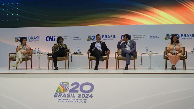 IOE President Jacqueline Mugo at B20 Summit in Brazil, October 2024