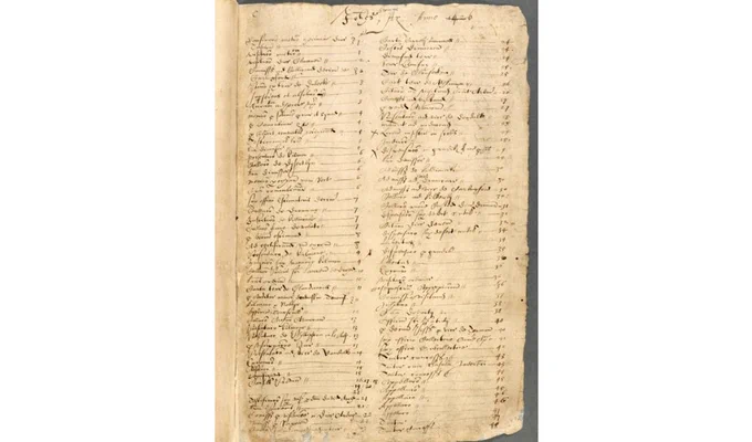 A page from the Register of Archbishop John Swayne 