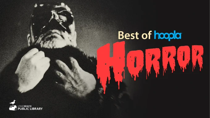 Graphic promoting "Best of Hoopla Horror" featuring a horror film character in a menacing pose.