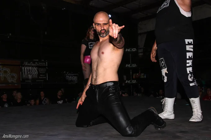 Xavier Cross gestures at the viewer