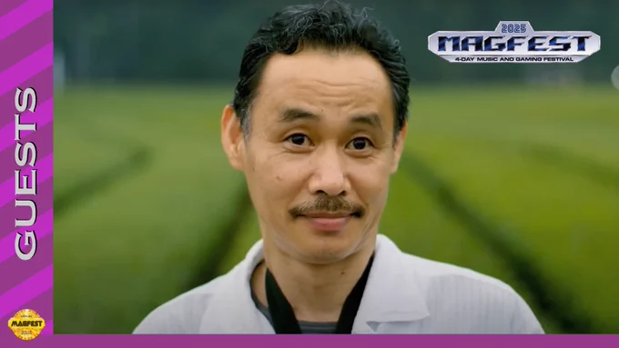 A photo of Masashi Kageyama is displayed. He wears a simple white collared shirt and a lanyard, looking at the camera with raised eyebrows and a smirk.