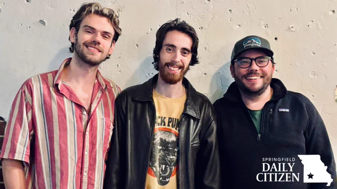 Jackson Lierz, left, Seth Switzer and Nate Shuler are the team behind Radix Studios. Their first feature film is called "Seeing Someone Else" and it debuts at Alamo Drafthouse Springfield the weekend of Nov. 15-17. (Photo by Nate Shuler)