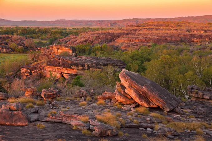 Sunset over the floodplains of Ubirr, Kakadu National Park, Northern Territory, Australia. Image: Adobe. 
