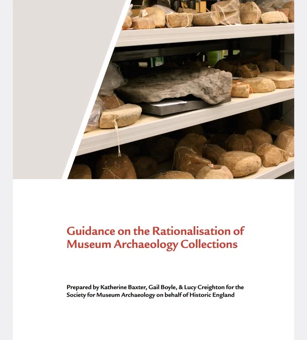 Front cover of a book with title an image of pieces of stonework on shelves