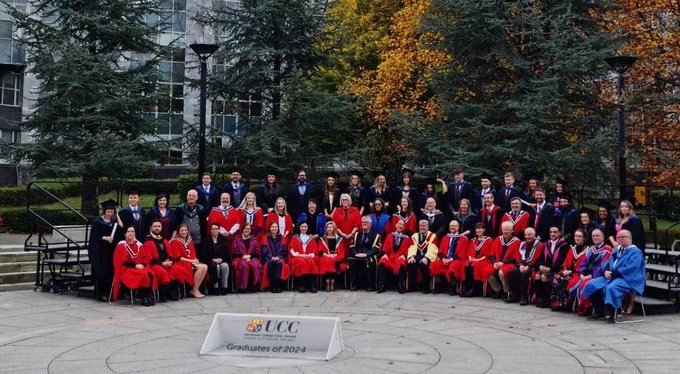 Graduation photo of the 2024 class on the Masters in Planning and Sustainable Development in UCC