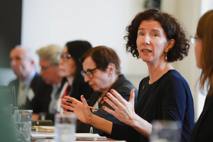 Development Anneliese Dodds speaking at a roundtable event ahead of COP29