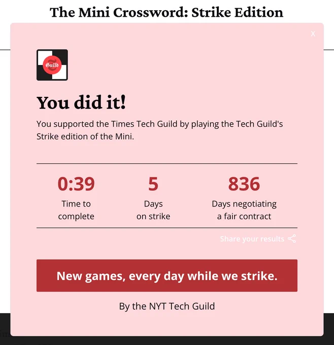 Times Tech Mini Crossword day 5