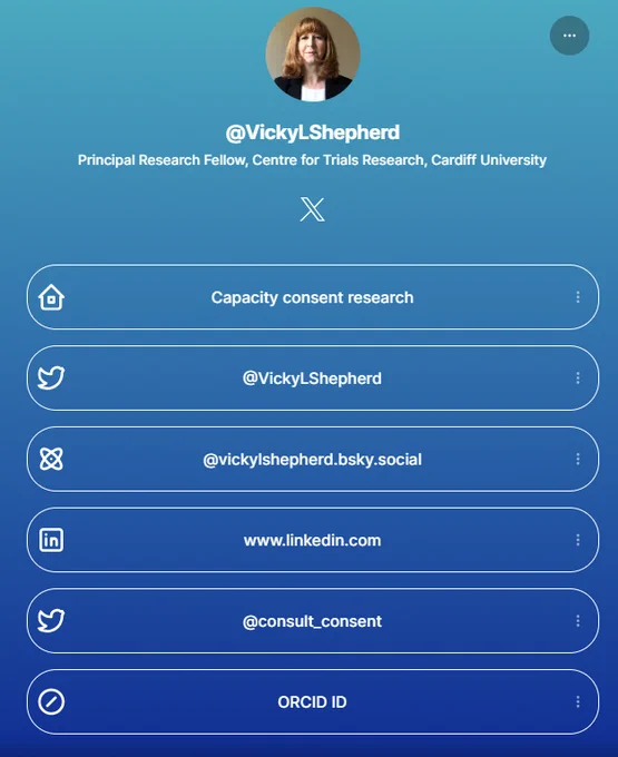 Image of linktree profile for @VickyLShepherd