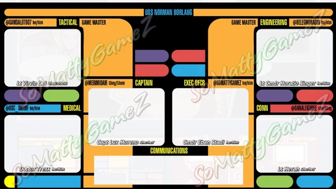 Twitch overlay done in an LCARS style for a Star Trek stream