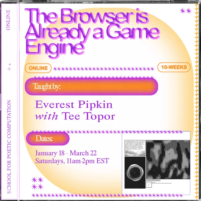 Promotional graphic for The Browser is Already a Game Engine