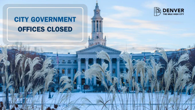 City and County Building with text City Government Offices Closed