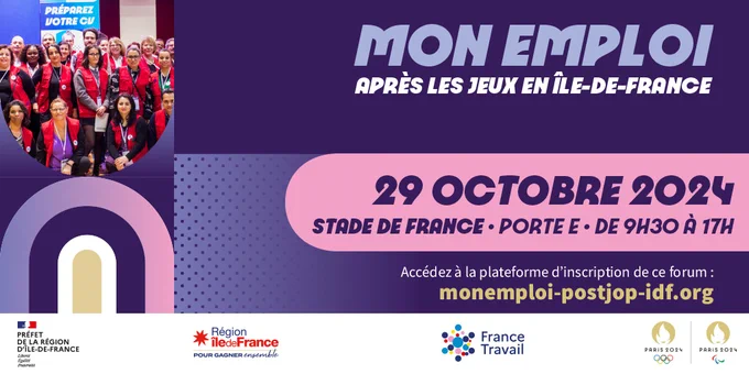 Visuel d'illustration : en direct du forum "Mon emploi après les Jeux en IDF" le 29 octobre