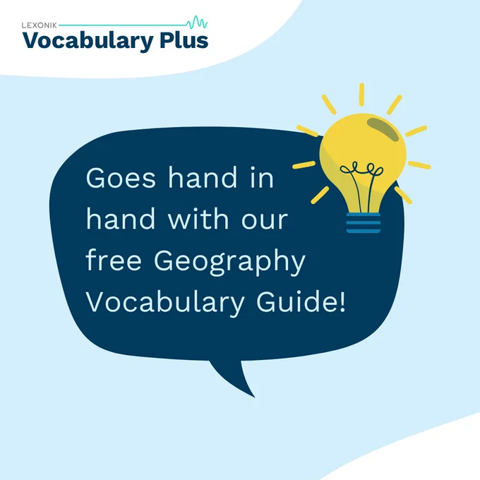 Goes hand in hand with our free Geography Vocabulary Guide!