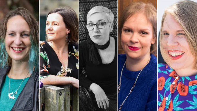 From left: Polly Atkin, Lisette Auton, Nydia Hetherington, Chloe Timms and Claire Wade