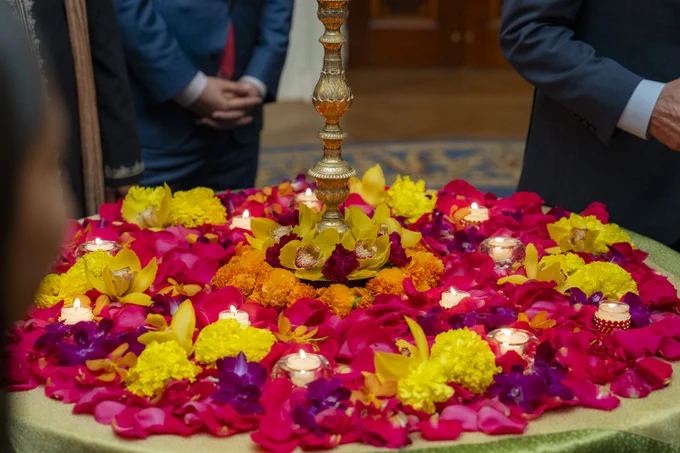 A diya at the White House.