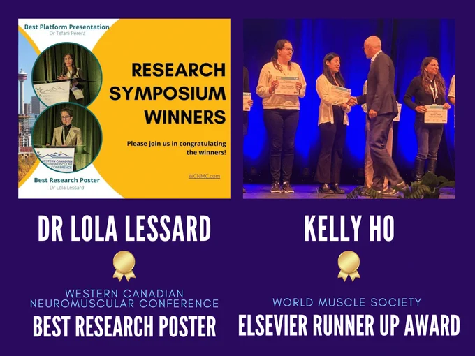 Kelly Ho and Dr Lola Lessard receive Elsevier Runner Up Award at WMS and Best Research Poster at WCNMC