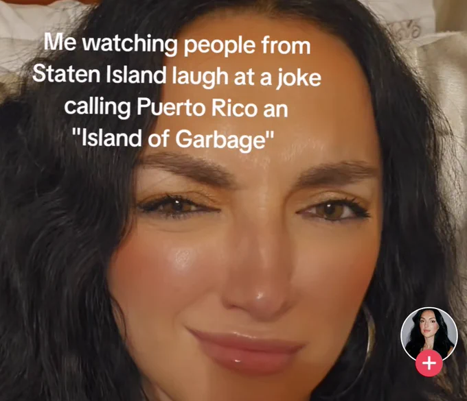 Me watching people from Staten Island laugh at a joke calling Puerto Rico an island of garbage