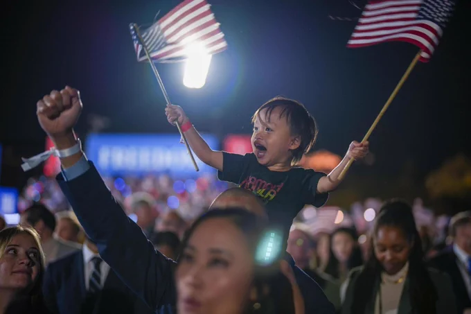 Supporters attending a campaign event in Washington D.C.
