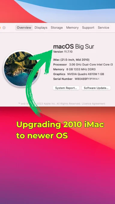 iMac 2010 with macOS BigSur