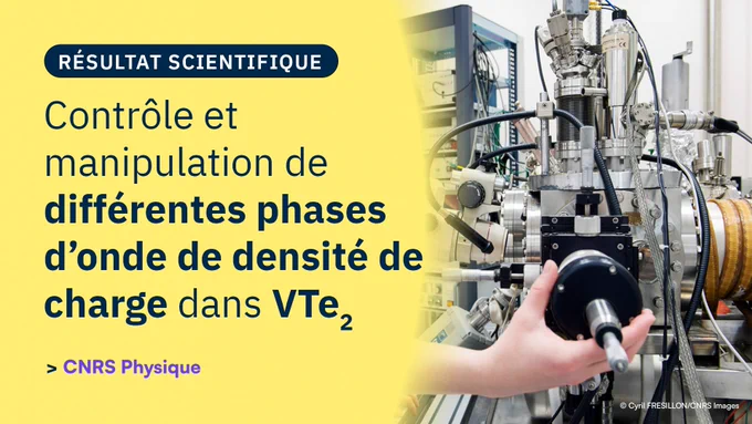 Vignette Résultat Scientifique de CNRS Physique.

Titre de l'actualité : Contrôle et manipulation de différentes phases d’onde de densité de charge dans VTe2.

Figure : Changement de la pointe métallique dans un microscope à effet tunnel en ultravide, © Cyril FRESILLON/CNRS Images.

Référence : Spatially Extended Charge Density Wave Switching by Nanoscale Local Manipulation in a VTe2 Monolayer, Ulysse Chazarin, Mahé Lezoualc’h, Abhishek Karn, Jyh-Ping Chou, Woei Wu Pai, Cyril Chacon, Yann Girard, Vincent Repain, Amandine Bellec, Sylvie Rousset, César González, Alexander Smogunov, Jérôme Lagoute, et Yannick J. Dappe, Nano Letters, publié le 7 mars 2024.