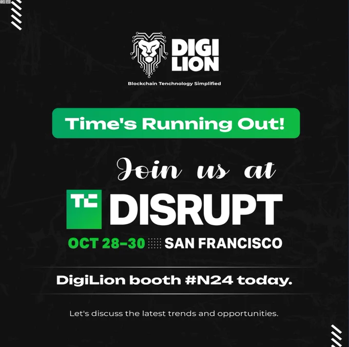 🚨 Hurry Up Before Everything Gets Wrapped Up! 🚀

If you missed the amazing energy at TechCrunch, there’s still time to connect! Visit us at booth #N24 to meet our team and discover our latest innovations.

Let’s chat about key takeaways and explore exciting collaboration opportunities in the ever-evolving digital landscape.
#Blockchain #Techcrunchdisrupt2024 #DigiLion 
