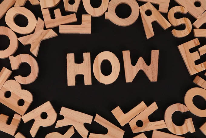 Word How Made of Wooden Letters