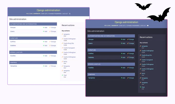 theme preview for django-admin-dracula