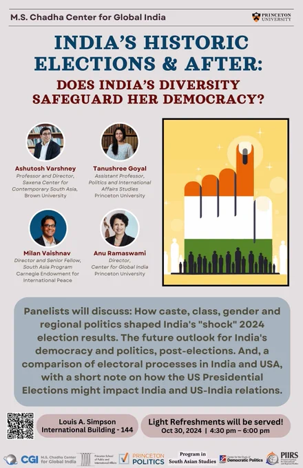 A poster about an event at Princeton on 10/30 