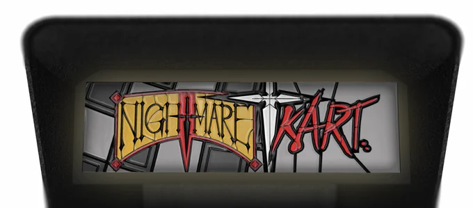 The marquee design for Nightmare Kart