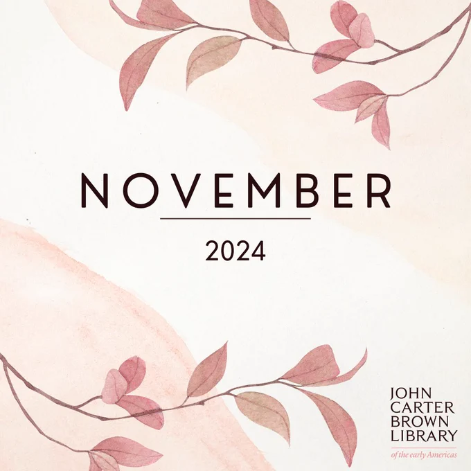 The image contains the JCB logo, the words "November 2024," and pink and brown leaves on branches.