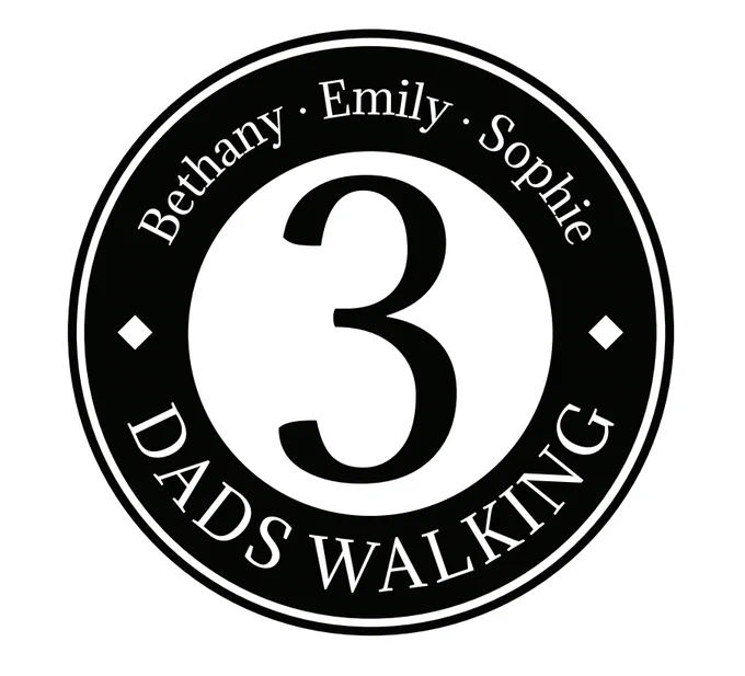 3 dads walking logo