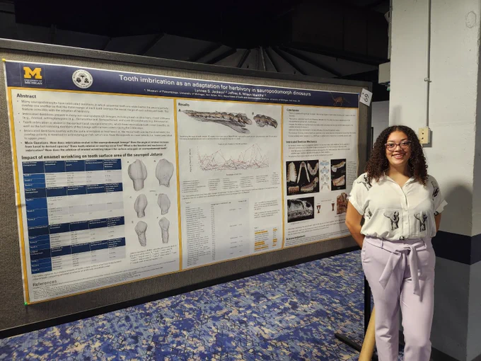 Photograph of Lynnea Jackson with her poster at SVP