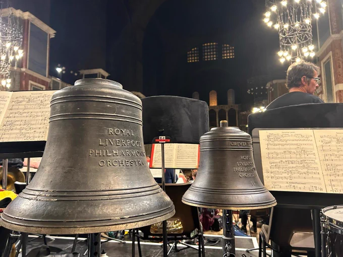 Two Forever Bells set up in Westminster Cathedral