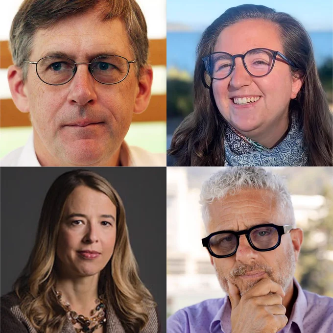 Top row: John Connelly, UC Berkeley photo; AJ Solovy, Courtesy of AJ Solovy

Bottom row: Ulrike Malmendier, Courtesy of Berkeley News; Jason Wittenberg, Photo by Brittany Hosea-Small for UC Berkeley