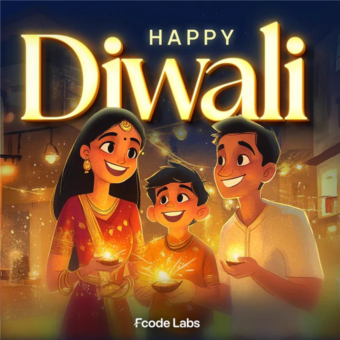 Fcode Labs celebrates diwali 2024 with love and joy.