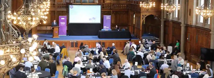 Image of the people attending last years conference in the Whitworth Hall, University of Manchester