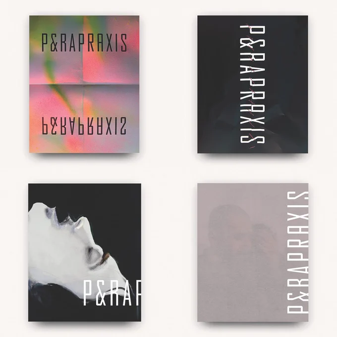 Grid of first four covers of Parapraxis issues
