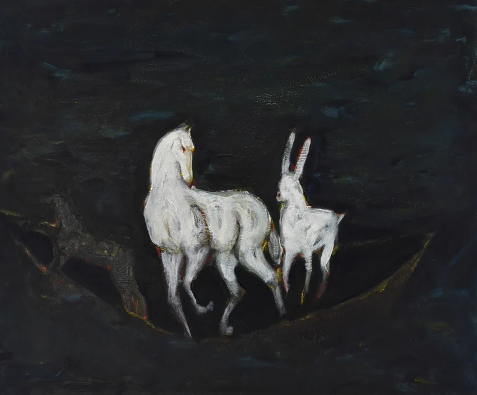 Image description: A close-up detail from Serena Caulfield's 'Hope in the Dark', 2022. 