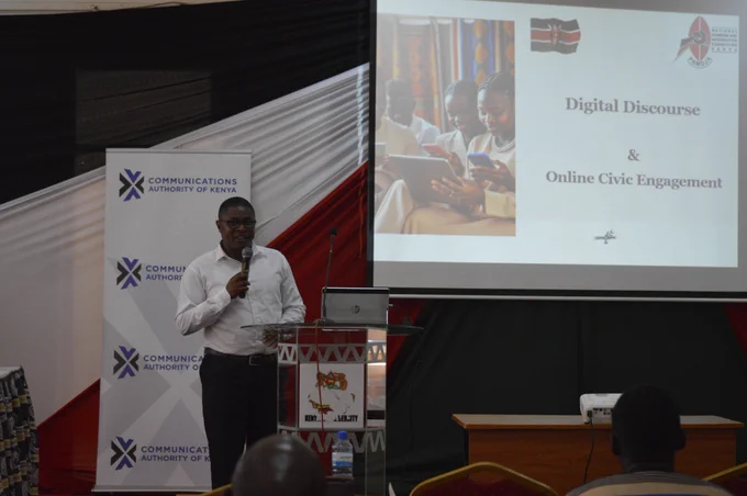 🌍✨ As part of the Responsible Citizenship in the Digital Era event at the KU Culture Week Festivals hosted by the Communications Authority, Mr. Wyclif Mwatu from the National Cohesion and Integration Commission delivered an engaging presentation on Digital Discourse and Online Civic Engagement. His insights explored how digital platforms are shaping civic participation and enhancing dialogue in our communities. Let's embrace these innovations to improve our digital experiences and ensure responsible online citizenship! #DigitalDiscourse #CivicEngagement #ResponsibleCitizenship #EmergingTechnologies @CA_Kenya  @KICTANet  @GIZDigitalTransformationCentre @UNESCO 