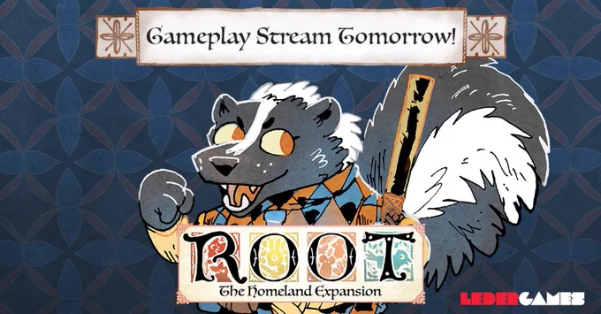 Gameplay Stream with skunk character art