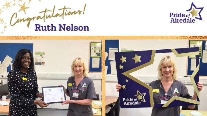 Congratulations Ruth Nelson! Two images of Ruth receiving her certificate from Foluke Ajayi, Chief Executive.