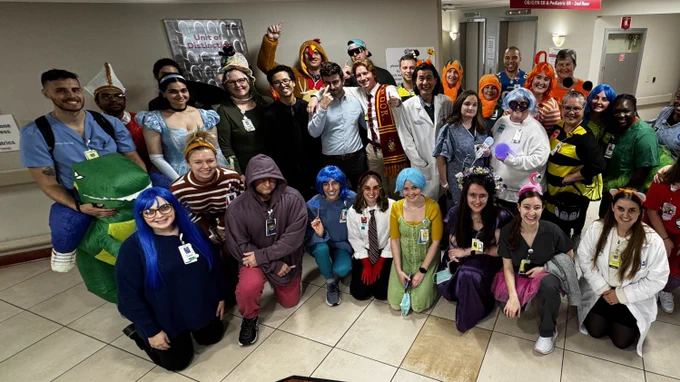 Group of HCA Healthcare colleagues dressed up for Halloween